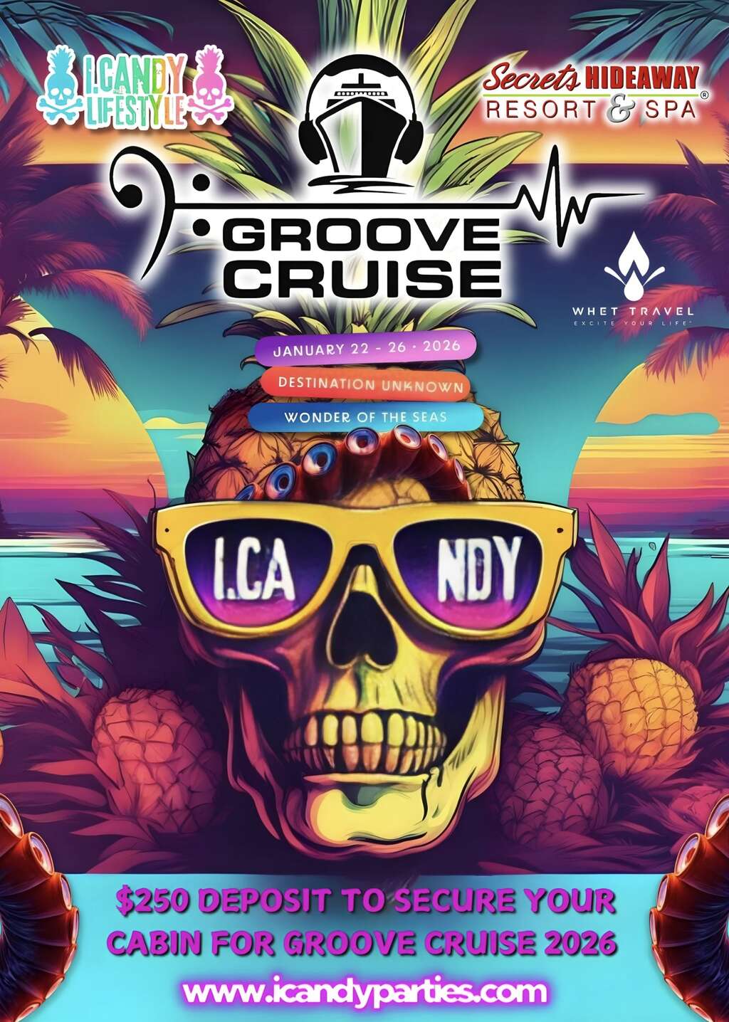 i.Candy Parties @Groove Cruise, January 22-26th, 2026, Wonder of the Seas